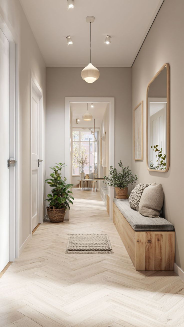 Спальня в тёплых оттенках дерева с мягким текстилем и спокойной природной палитрой